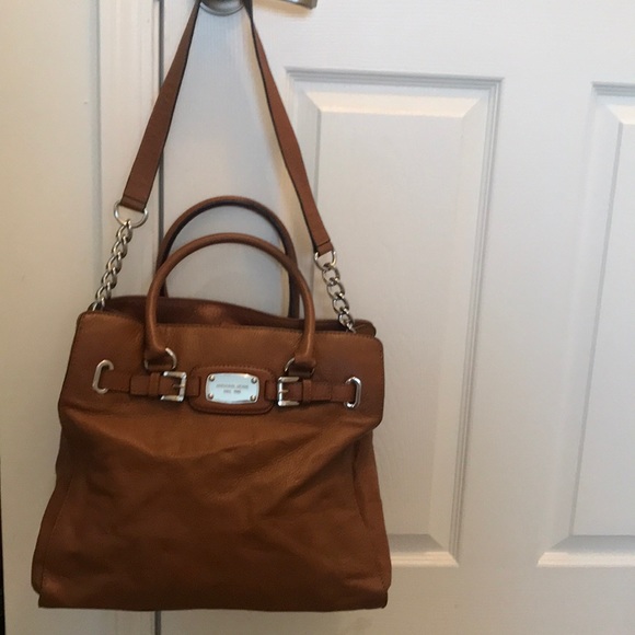 Michael Kors Tan “Hamilton” Leather Handbag